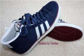 New in Box Adidas Original Mens Century Mid Vulc Shoes Navy  