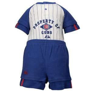  Majestic Chicago Cubs Infant Royal Blue Bodysuit & Shorts 