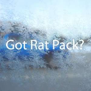  Got Rat Pack? White Decal Dean Martin Sinatra Car White 