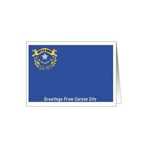  Nevada   City of Carson   Flag   Souvenir Card Card 