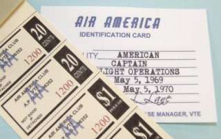 Vietnam Air America (CIA) Paperwork Set  