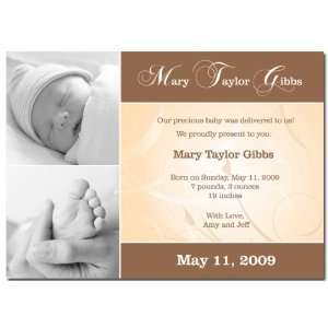   Keen Baby Photo Birth Announcements (Set of 25)