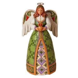 Enesco Jim Shore Heartwood Creek Irish Angel Figurine, 7 