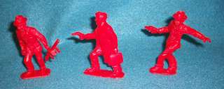 Ideal gangsters,60mm plastic toy soldiers from1950s like Marx 