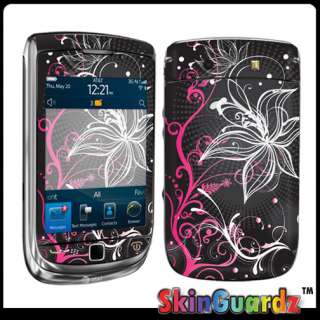 Black Wh DECAL SKIN TO COVER BLACKBERRY TORCH 9800 CASE  