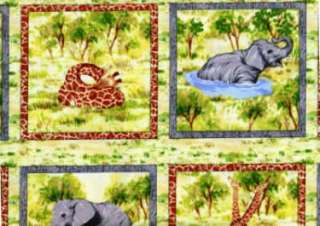 12 Panel of great African Animals  each panel contains 14 squares 