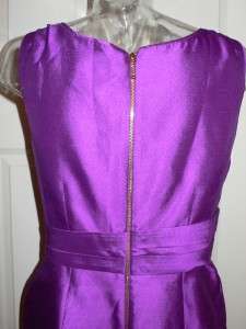 Kate Spade African Violet Purple Mademoiselle Silk Dress $395 NWT 10 