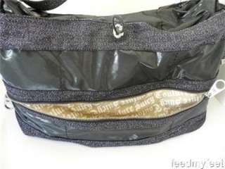 Juicy Couture Black Stripe Sunset Tote Hobo Diaper Bag  
