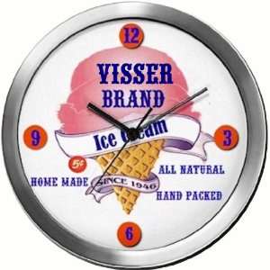  VISSER 14 Inch Ice Cream Metal Clock Quartz Movement 