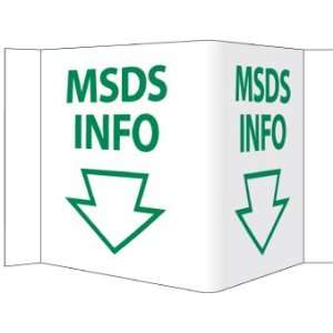 Visi Sign, Msds Info, White, 5 3/4X8 3/4, .125 PVC Plastic:  