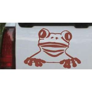 Tree Frog Animals Car Window Wall Laptop Decal Sticker    Brown 22in X 