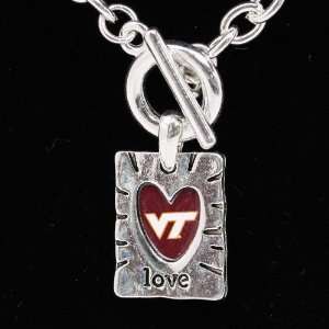 Virginia Tech Hokies Team Color Love Necklace