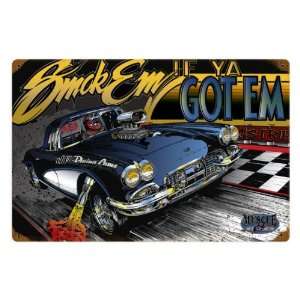 Gasser Corvette Automotive Vintage Metal Sign   Victory Vintage 