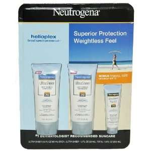 Neutrogena 3.0 fl oz SPF 70 UltraSheer Dry Touch Sunblock 2 Pack Plus 