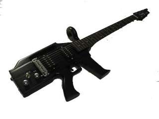 String Electric Guitar, AK 47, Gun Shape, Black, New  