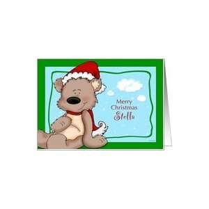  Teddy Bear Christmas   for Stella Card: Health & Personal 