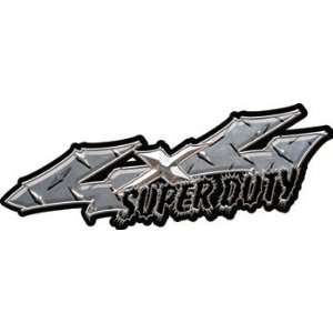  Wicked Series 4x4 Diamond Plate Super Duty Decals   4.25 