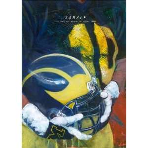 Helmet Series   Michigan   Standard Giclee on Canvas   24 x 18, 800 