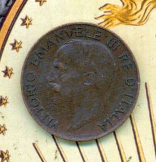 1925 5 Centesimi Vittorio Emanule III Italy Coin  