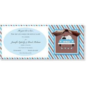 Bridal and Wedding Shower Invitations   It Had to be Blue with Two of 