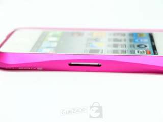 Aluminium Alloy Metal Bumper Case Cover Pink for Apple iPhone 4S 4 