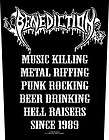 XLG Benediction Hellraisers Death Metal Music Patch
