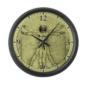  Large Wall Clock Vitruvian Man by Da Vinci: Everything 