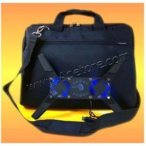  14.1 Laptop carrying bag with Laptop cooling Fan   Black 