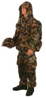Vintage Swiss Army Military Uniform Camoulage Suit  