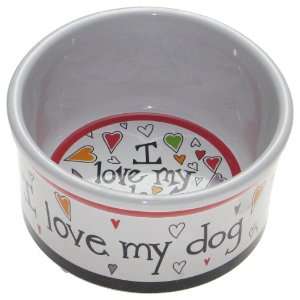   Snoozer Medium I Love My Pet Dog Bowl by Jennifer Garant