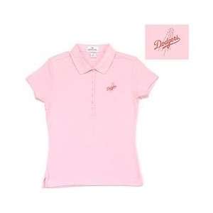 Los Angeles Dodgers Womens Remarkable Polo by Antigua Sport   Pink 