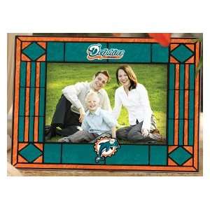  Miami Dolphins NFL Art Glass Horizontal Picture Frame 