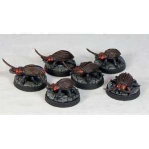   Miniatures (Dungeon Vermin) Fire Beetle Swarm (15) Toys & Games