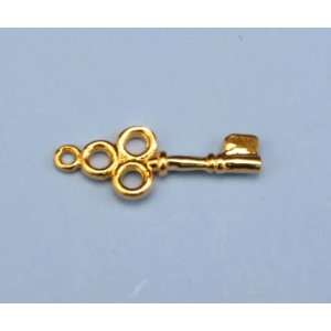  vermeil gold sterling silver key charms 2 pc: Everything 