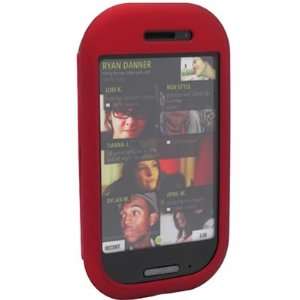   RED Rubberized Faceplate Cover Case for SHARP KIN 2 (VERIZON) [WCS783
