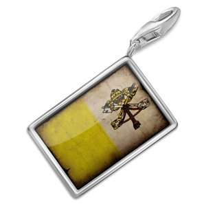  FotoCharms Vatican City Flag   Charm with Lobster Clasp 