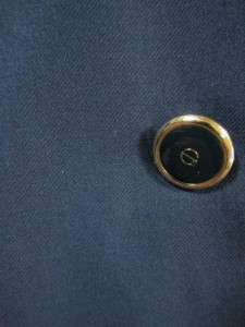 Alfred Dunhill DB Navy Blazer Sport Coat Brass Sig Buttons Made in 
