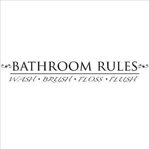  Bathroom Rules wall vinyl home decor sticker lettering quotes 