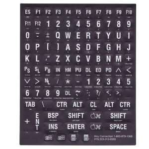  Combo Braille Large Print Letters White on Black Health 