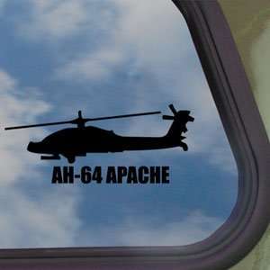  AH 64 APACHE Black Decal Military Soldier Window Sticker 