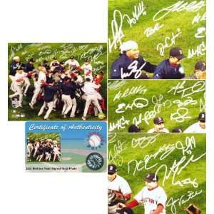  2007 Boston Red Sox Team Signed 16x20 w/22 Sigs Sports 
