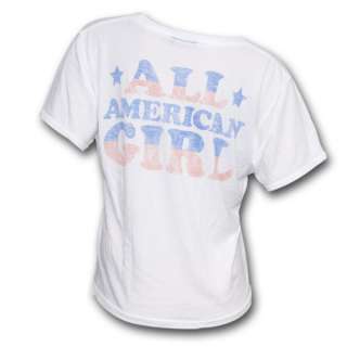 Ford Cars All American Girl Junk Food Juniors Crop Graphic Tee Shirt 