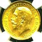 1915 S AUSTRALIA G V GOLD COIN SOVEREIGN NGC CERTIF GEN