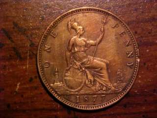 1877 Great Britain Victoria Penny #262   