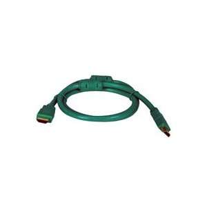 3ft Green HDMI 1.3b High Speed Cable with Ferrite Cores  