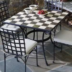  Carnival Square Checkerboard Table Set Patio, Lawn 