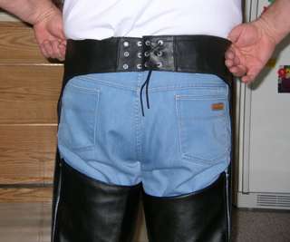 4X 6X MEN LINED SOLID COWHIDE LEATHER MOTORCYCLE CHAPS  