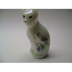 Hand Painted Purple Fenton White Carnival Luster Glass Stylized Large 