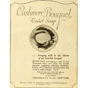  1920 Ad Colgate & Co NY Cashmere Bouquet Toilet Soap 
