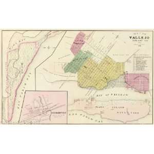  VALLEJO CALIFORNIA (CA) LANDOWNER MAP 1878